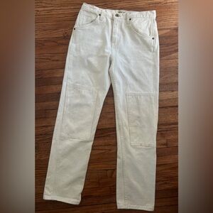 Hey Gang size 26 panel off white utility pants